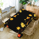 Aperturee - Golden Pine Branches Lanterns Christmas Tablecloth